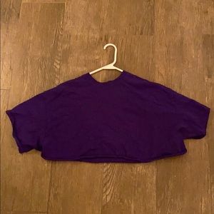 Gildan DIY Cropped Purple T-Shirt